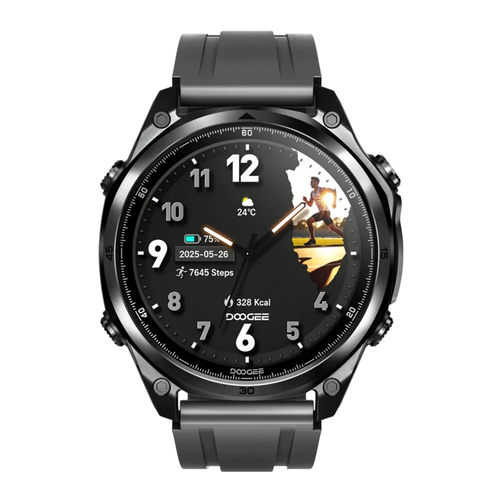 Doogee Anywise W1 Lite reloj inteligente negro 5ATM, caja robusta metálica, correa de silicona, pantalla circular con esferas deportivas y métricas de salud - Ítem5