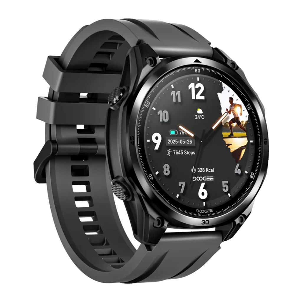 Doogee Anywise W1 Lite reloj inteligente negro 5ATM, caja robusta metálica, correa de silicona, pantalla circular con esferas deportivas y métricas de salud - Ítem4