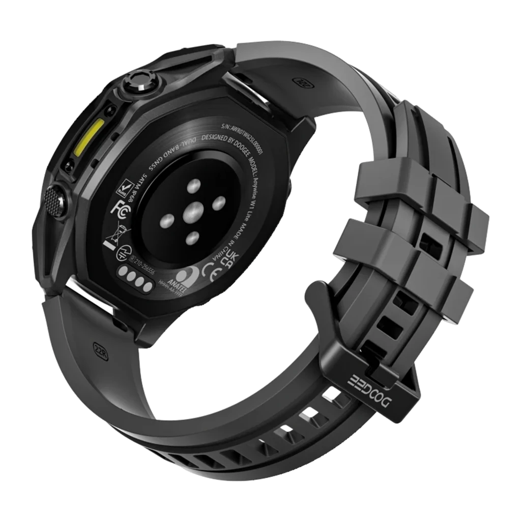 Doogee Anywise W1 Lite reloj inteligente negro 5ATM, caja robusta metálica, correa de silicona, pantalla circular con esferas deportivas y métricas de salud - Ítem2