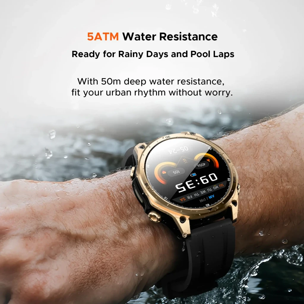 Doogee Anywise W1 en plata, reloj robusto con pantalla circular, correa de silicona gris, botones laterales, GPS L1+L5, linterna LED y batería hasta 18 días - Ítem1