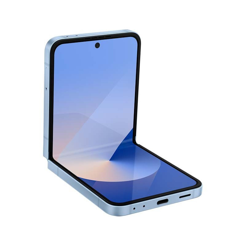 Samsung Galaxy Z Flip5 5G azul renovado, excelente condiçao, design dobrável, tela externa com câmera dupla, tela interna ampla com furo central, bordas - Item4