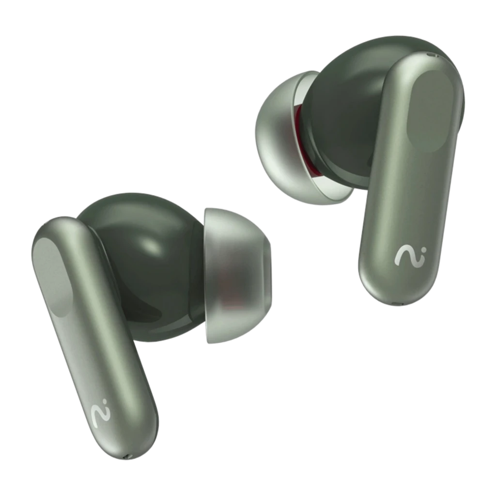 Auriculares VIAIM Nano+ AI con grabadora de voz Verde; estuche compacto mate verde, tapa abatible y LED frontales, earbuds in-ear con logo y ajuste ergonómico - Ítem10