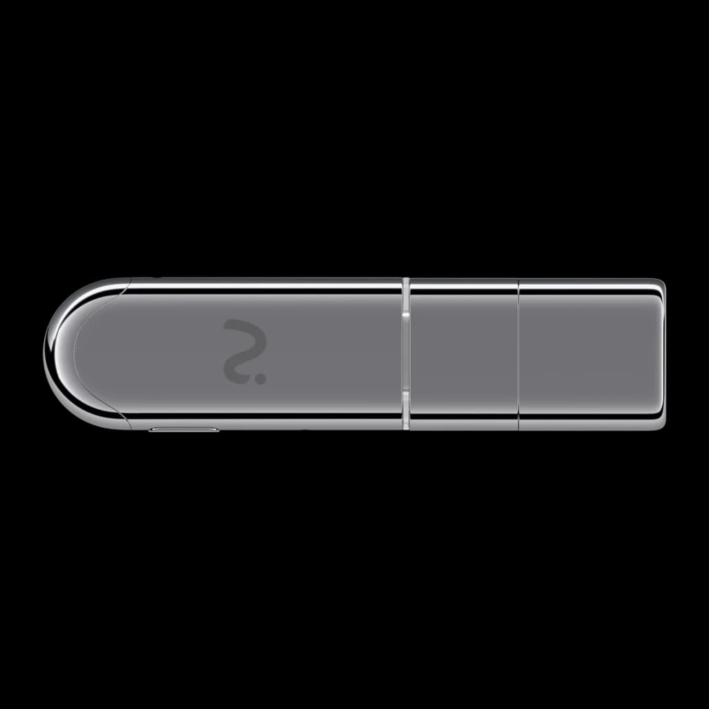 Dongle grabador IA Viaim NoteKit AI Recording Dongle en color gris metálico, compacto tipo USB con tapa extraíble y acabado brillante minimalista