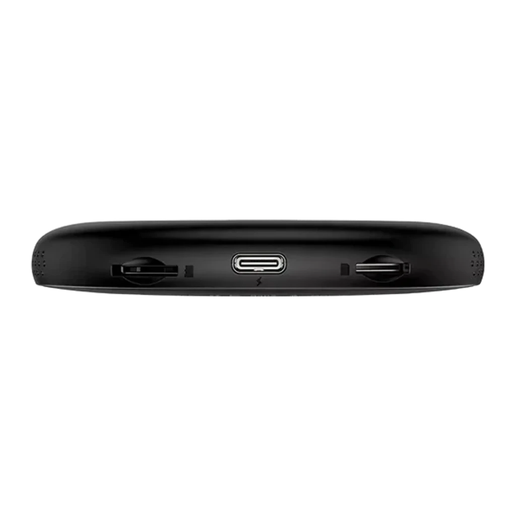 Adaptador Carlinkit TBOX Ultra 3 redondo y compacto en negro mate con borde ventilado y logo Garlinkit al centro; diseño minimalista para CarPlay y Android - Ítem2
