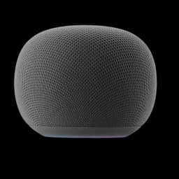 Enceinte connectée Google Home avec Google Assistant-Gris, forme sphérique compacte, maille tissu fine, base plate discrète, anneau lumineux multicolore