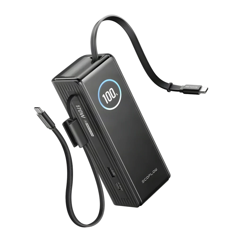 Power Bank EcoFlow RAPID 25000mAh Negro 170W 2x USB-C + 1x USB-A 25000