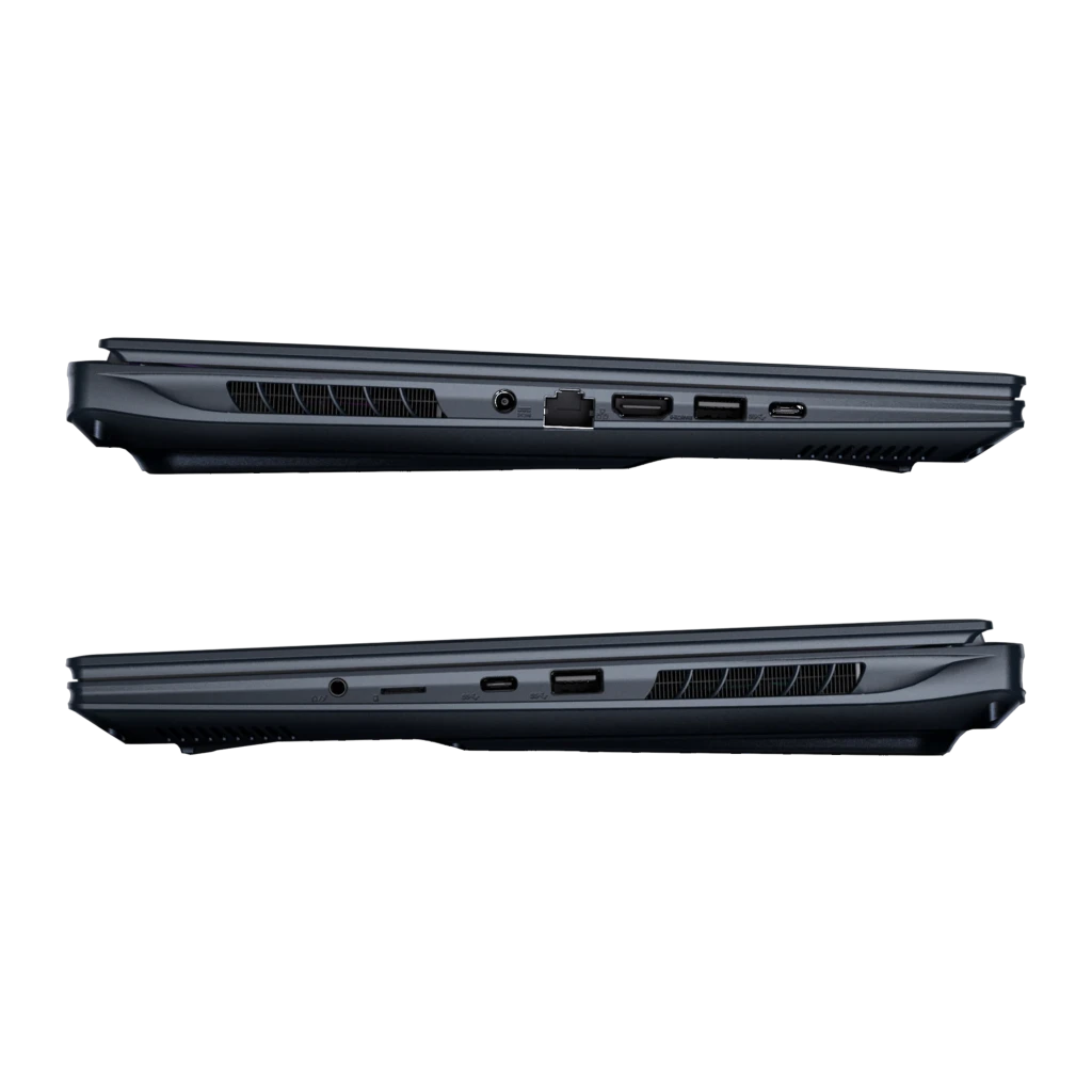 Gigabyte Aorus Master 16 1TB Negro, vista frontal: pantalla OLED 240Hz encendida con logo Aorus y teclado RGB - Ítem3