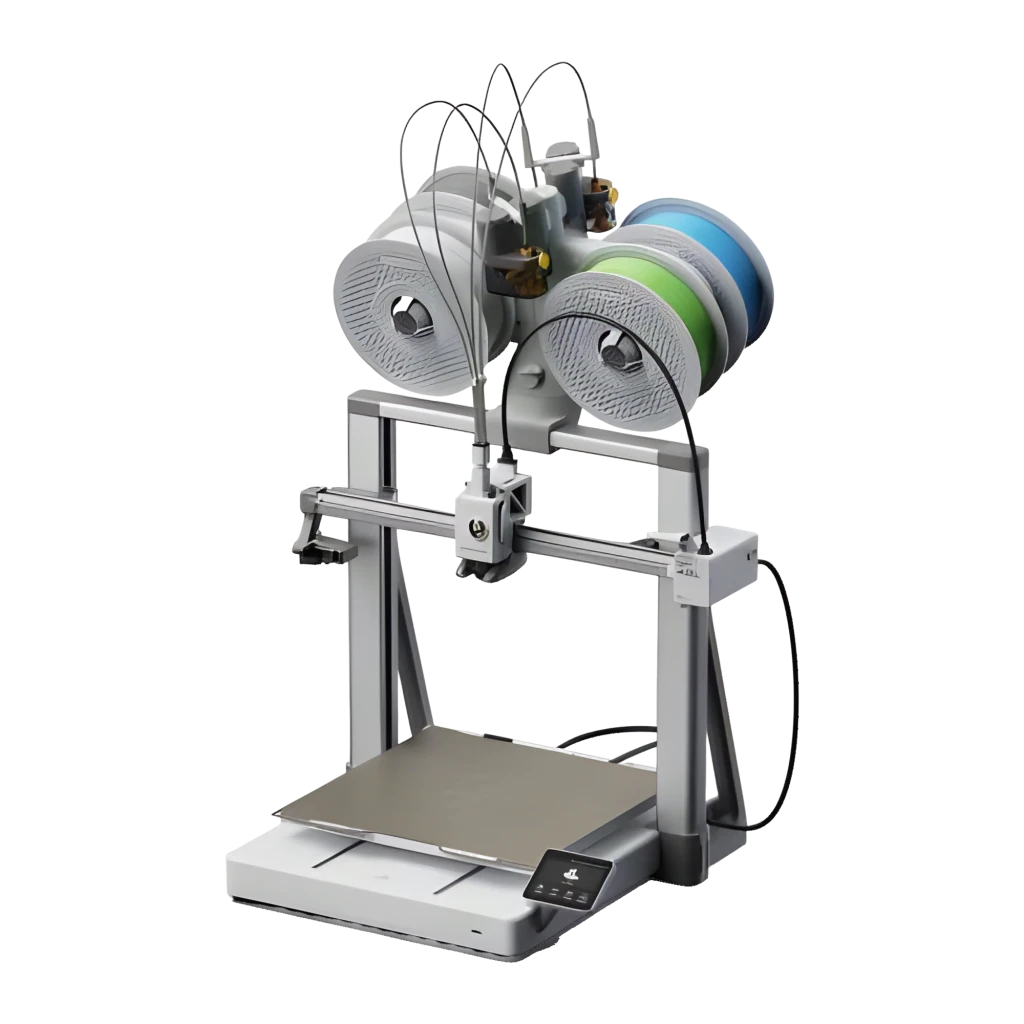 Impresora 3D Bambu Lab A2L Combo AMS Lite con 4 bobinas, extrusión FDM multicolor, chasis metálico abierto, pantalla táctil y alta velocidad de 500 mm/s - Ítem5