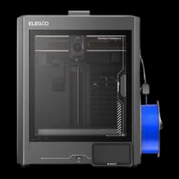 Impresora 3D Elegoo Centauri Carbon 2 FDM CoreXY 500mm/s con chasis cerrado, puerta transparente, pantalla táctil frontal y portabobinas lateral con filamento