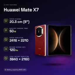 Huawei Mate X7 12GB/512GB Rojo 8 pulgadas OLED Plegable - características