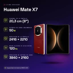 Huawei Mate X7 12GB/512GB Rojo 8 pulgadas OLED Plegable - características