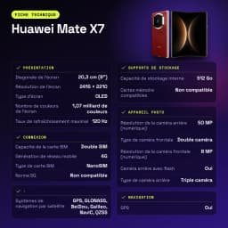 Huawei Mate X7 12GB/512GB Rojo 8 pulgadas OLED Plegable - características
