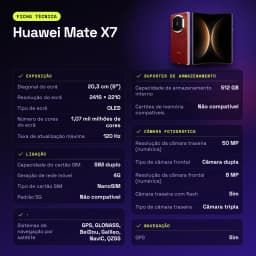 Huawei Mate X7 12GB/512GB Rojo 8 pulgadas OLED Plegable - características