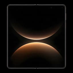 Huawei Mate X7 12GB/512GB Rojo 8 pulgadas OLED Plegable, frontal abierto: pantalla encendida con fondo artístico dorado