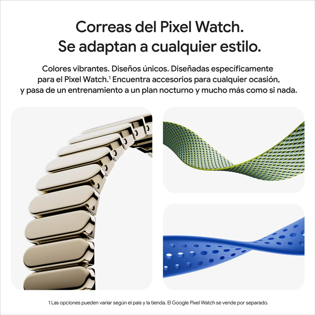 Google Pixel Watch LTE 41 mm en plata pulida con pantalla circular negra, borde metálico y corona lateral, correa de silicona gris carbón, indicador de ritmo - Ítem6