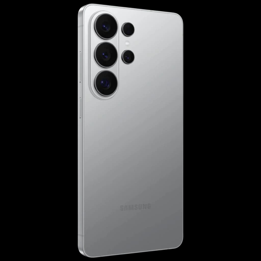 Samsung Galaxy S26 Ultra 5G Silver Shadow dos argent brossé module photo quadruple pro grand capteur angles nets finition premium élégante