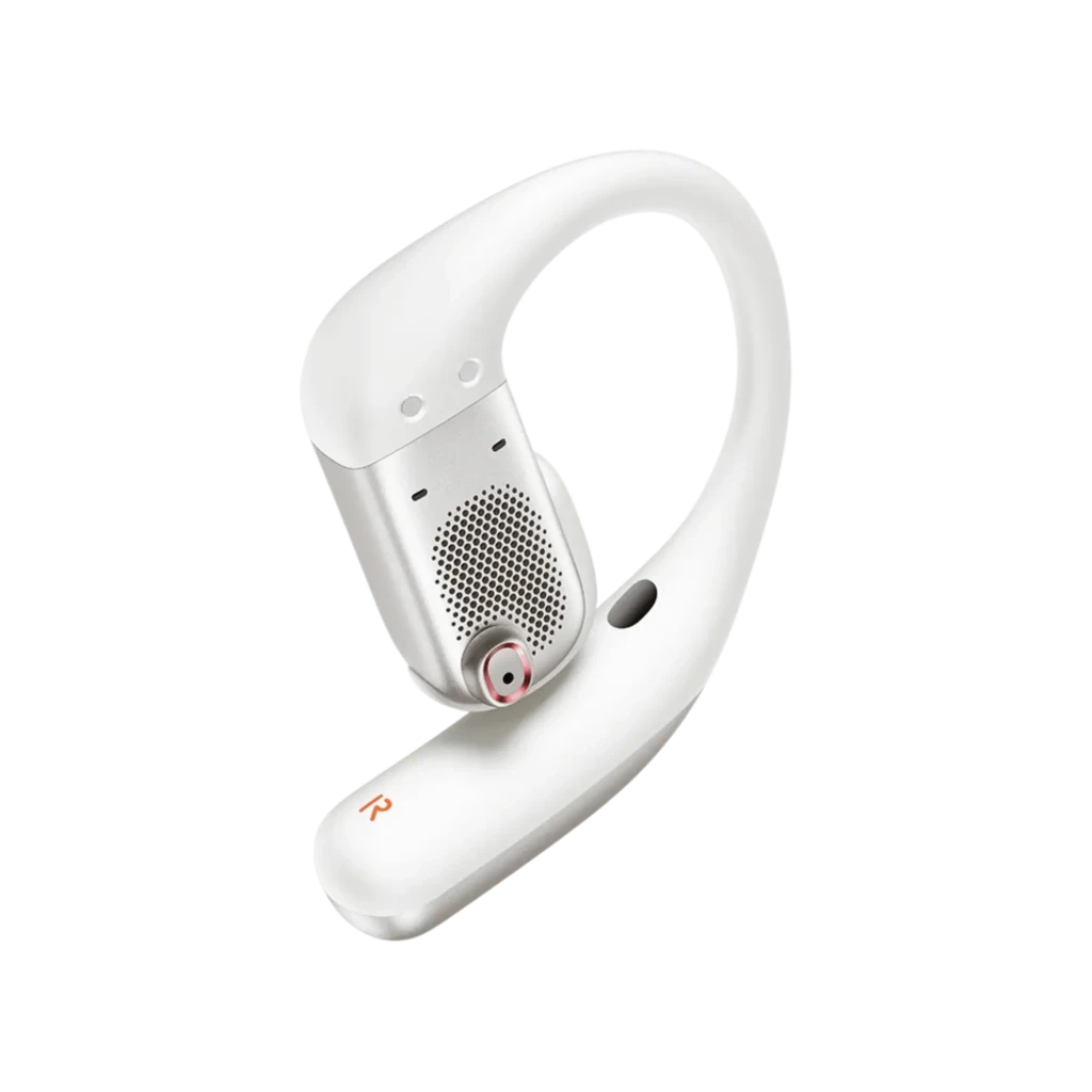 Auriculares Shokz OpenFit Pro blancos con diseño open ear, ganchos ergonómicos y estuche compacto blanco; rejillas metálicas visibles y acabado mate elegante - Ítem2