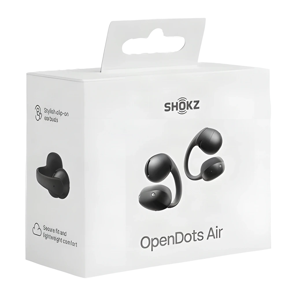 Auriculares SHOKZ OpenDots Air Open-Ear Bluetooth 6.1 negros con estuche compacto; diseño abierto, cuatro cápsulas ergonómicas y acabado mate; autonomía 36 - Ítem4