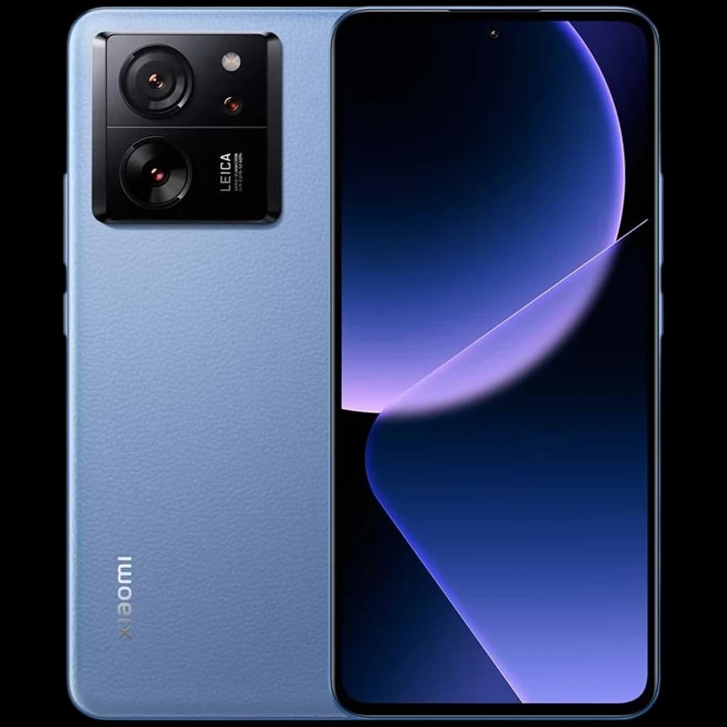 Xiaomi 13T 5G azul renovado estado excelente, 8GB RAM 256GB, pantalla curva OLED con biseles finos, módulo de cámara Leica dual en negro satinato