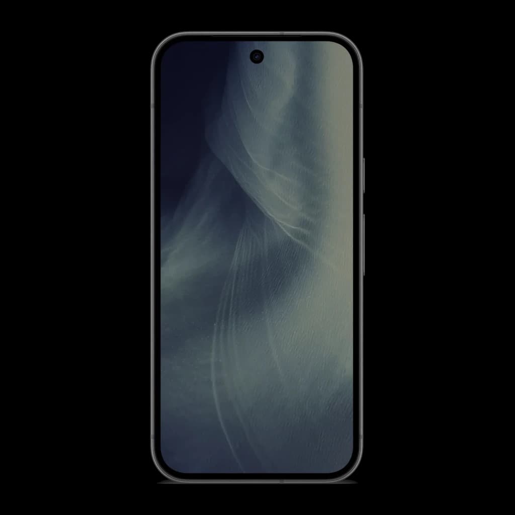 Google Pixel 11 5G en obsidienne, écran OLED 6,3 pouces 120 Hz bord à bord, poinçon central pour la caméra, bords fins et design épuré noir-gris