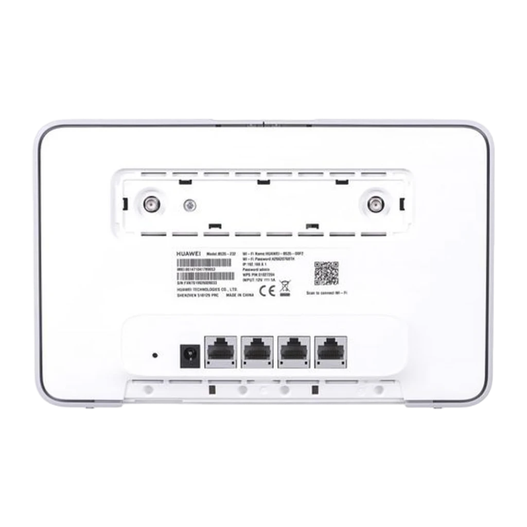 Router Huawei B535-232a WiFi 5 blanco, diseño rectangular minimalista con indicadores LED frontales y ranura superior, doble banda 2.4/5 GHz y soporte 4G LTE - Ítem2