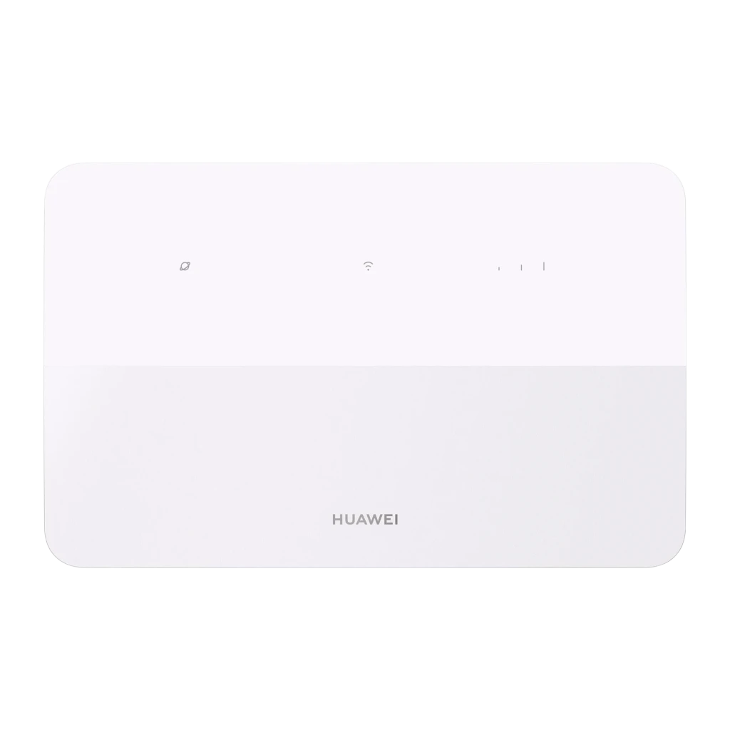 Router Huawei B636-336 WiFi 6 AX3000 blanco, diseño rectangular minimalista con indicadores LED frontales y logo Huawei, compatible 4G LTE y doble banda - Ítem3