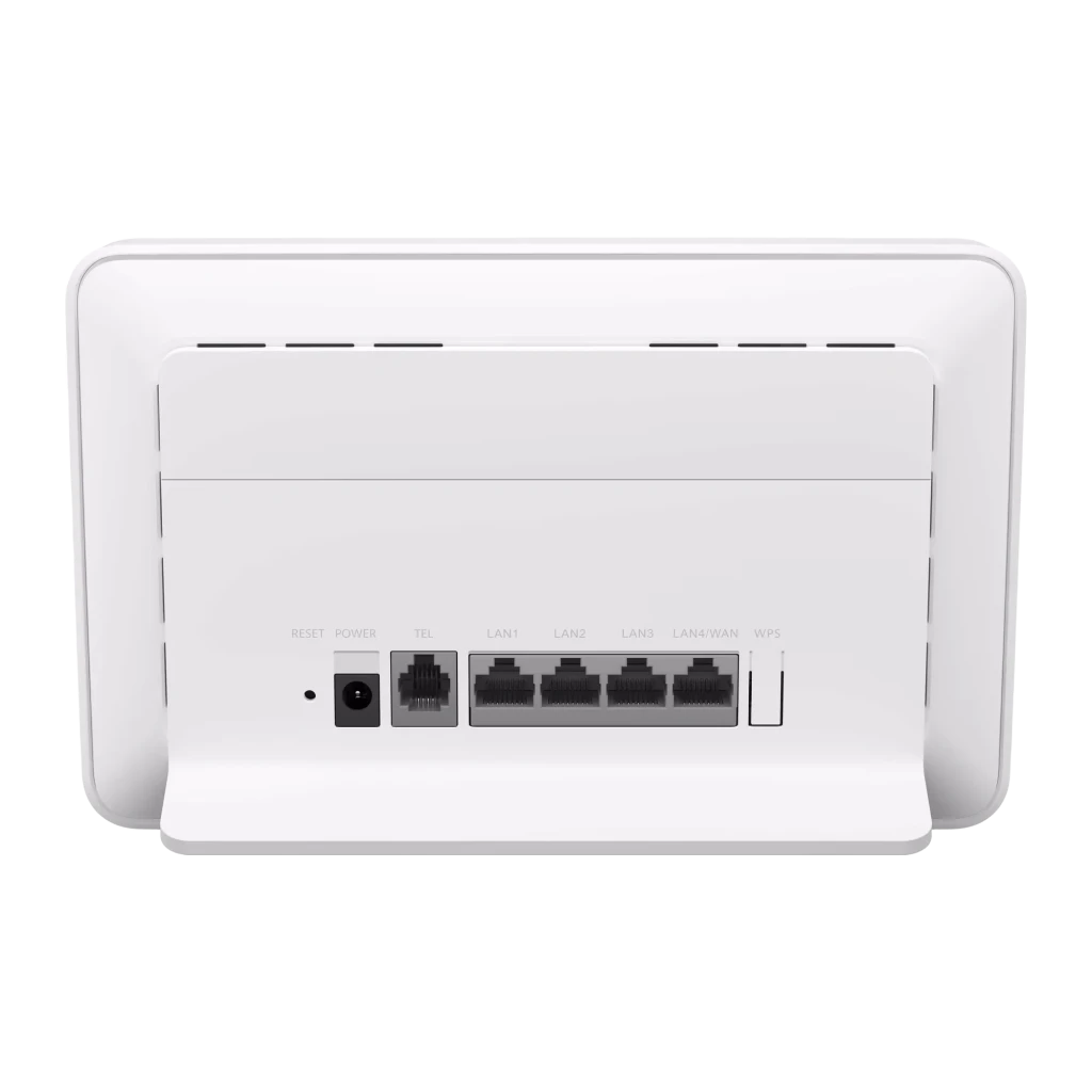 Router Huawei B636-336 WiFi 6 AX3000 blanco, diseño rectangular minimalista con indicadores LED frontales y logo Huawei, compatible 4G LTE y doble banda - Ítem2