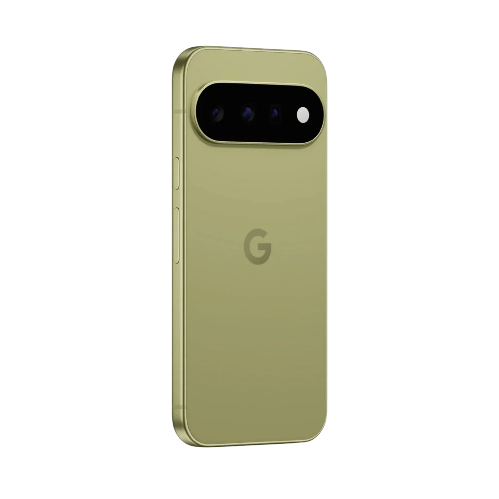 Smartphone Google Pixel 11 5G em obsidiana, tela OLED 6,3 polegadas 120 Hz, câmera traseira tripla em módulo horizontal e furo central para câmera frontal - Item9