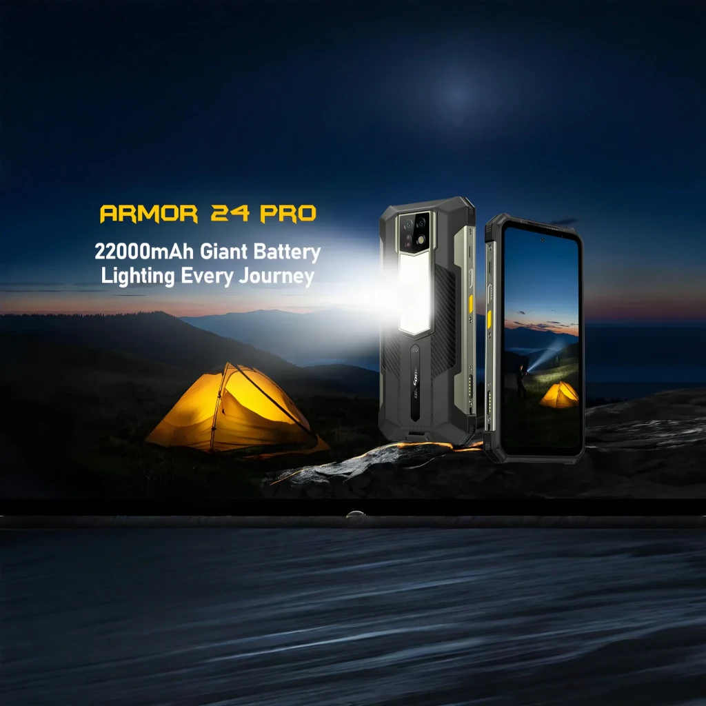 Ulefone Armor 24 Pro robusto con linterna LED trasera grande, cámara 64MP con visión nocturna, pantalla amplia, carcasa reforzada IP68/IP69K, batería - Ítem6