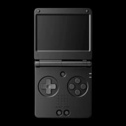 Console portable Anbernic RG SP Noir avec écran rabattable, croix directionnelle, boutons A B X Y, haut-parleur frontal et double bouton Select Start