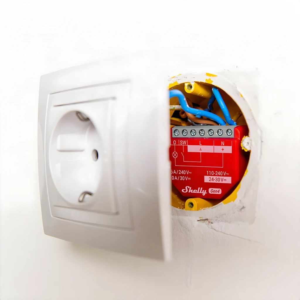 Relé inteligente Shelly 1PM Gen4 pack x2 en color rojo, módulos compactos con bornes de tornillo, indicadores L N SW I O, 16A 240V, 110-240V AC y 24-30V DC - Ítem2