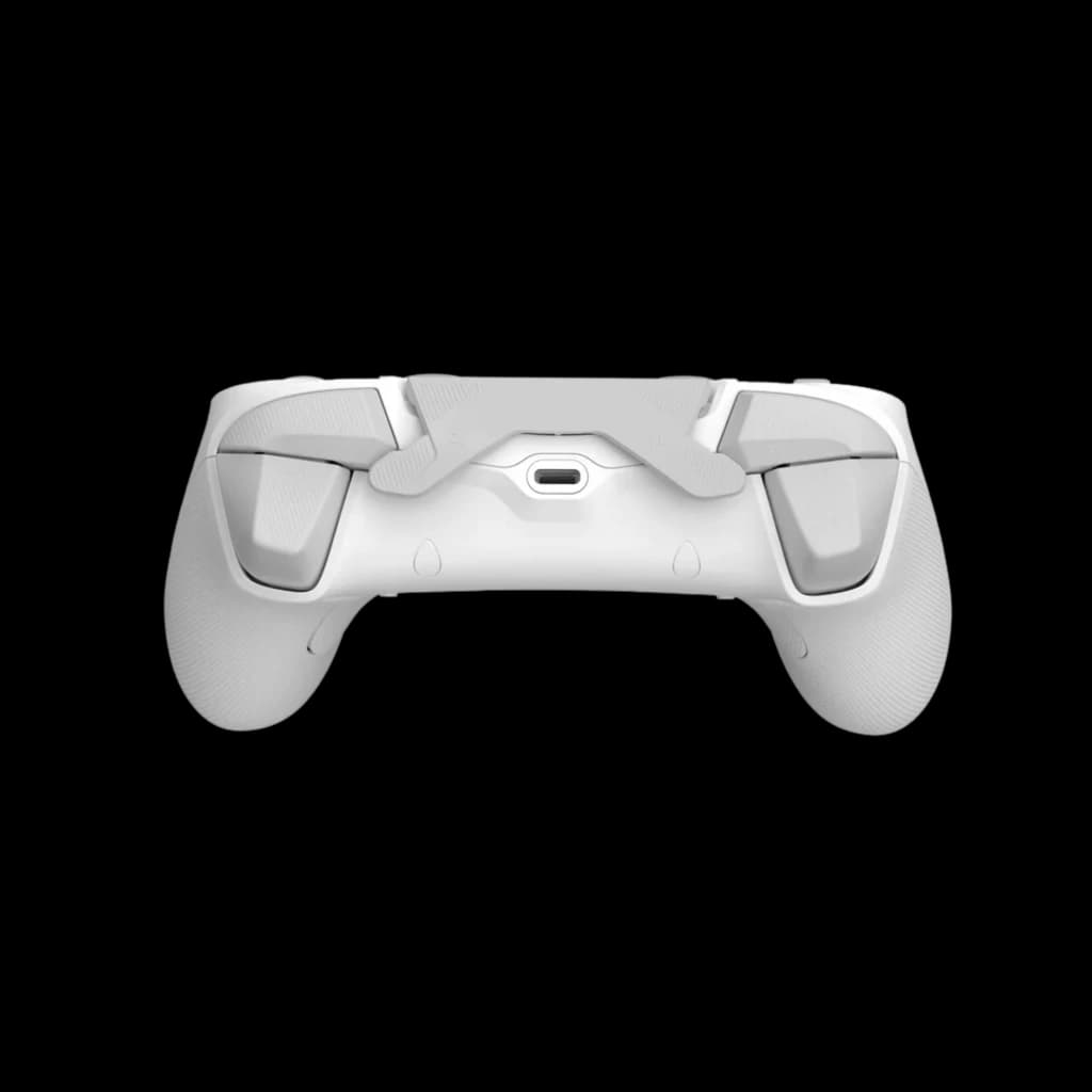 Manette GameSir Tarantula Pro Blanc, dos texturé, gâchettes ergonomiques et port central; compatible Switch, Android, iOS et PC