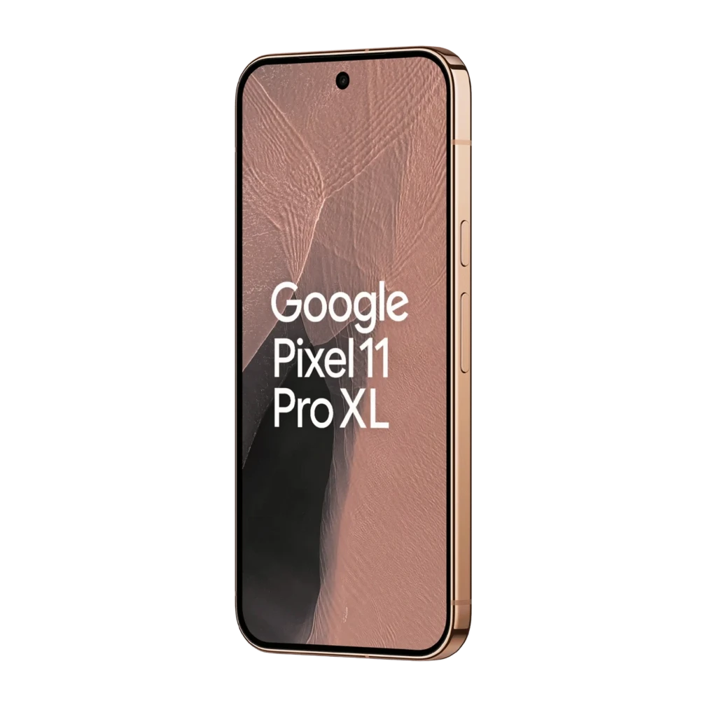 Google Pixel 11 Pro XL canyon, dos rose saumon mat avec module photo horizontal triple, écran OLED 6,8 pouces bord à bord perforé, cadre métal fin - Ítem3