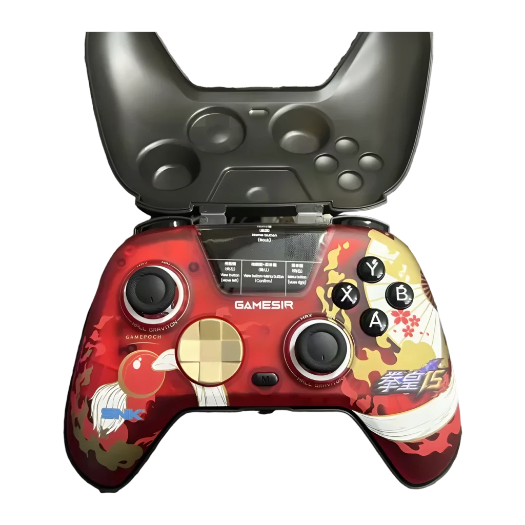 Mando para videojuegos GameSir Super Nova 2 Mai Shiranui Inalámbrico, vista frontal: panel trasero abierto mostrando botones