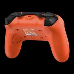 Manette gaming GameSir Tarantula 8K PC Filaire USB-C, coque arrière orange texturée, poignées antidérapantes, grands gâchettes noires et port USB-C central