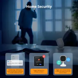Detector de movimiento Sonoff Zigbee CR2477 3 años SNZB-03P, escena seguridad: intruso en sala oscura, sensor en mesa