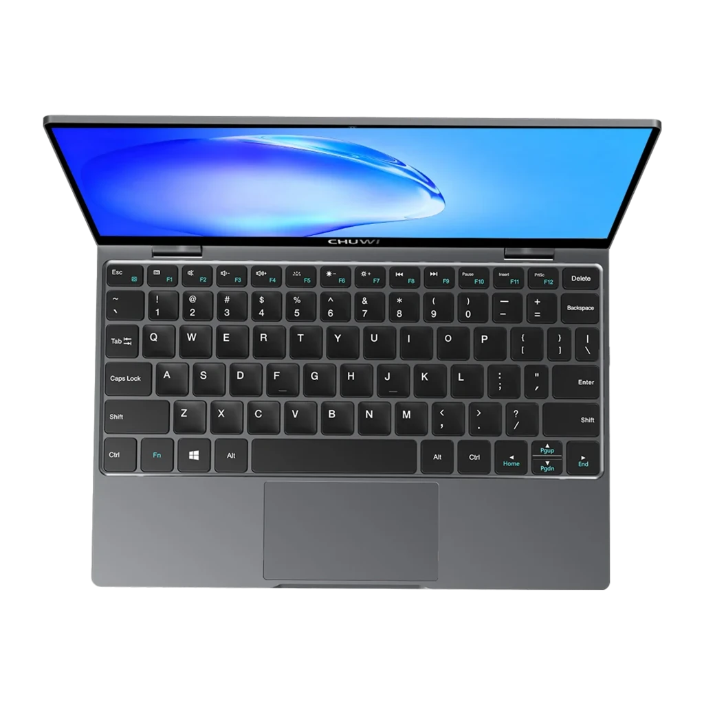 Portátil Chuwi MiniBook X cinza, tela tátil IPS 10,5 FHD+, molduras finas, teclado preto com touchpad amplo, dobradiça 180°, corpo compacto e leve - Item6