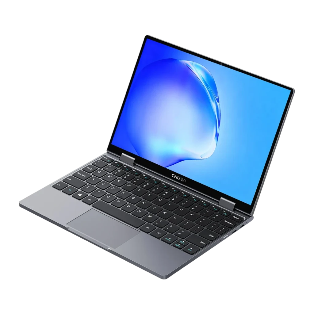 Portátil Chuwi MiniBook X cinza, tela tátil IPS 10,5 FHD+, molduras finas, teclado preto com touchpad amplo, dobradiça 180°, corpo compacto e leve - Item10