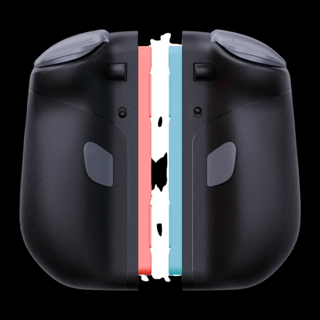 Manette Mobapad M12 HD Noir Bluetooth Nintendo Switch 2, vue arrière: face arrière avec boutons M1 M2 et bande centrale