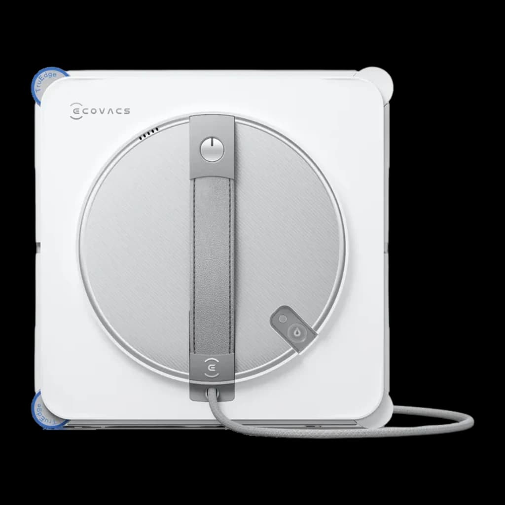 Robot limpiacristales Ecovacs Winbot W2S 3000mAh Blanco 3000Pa 68dB, vista frontal: disco limpiador circular plateado