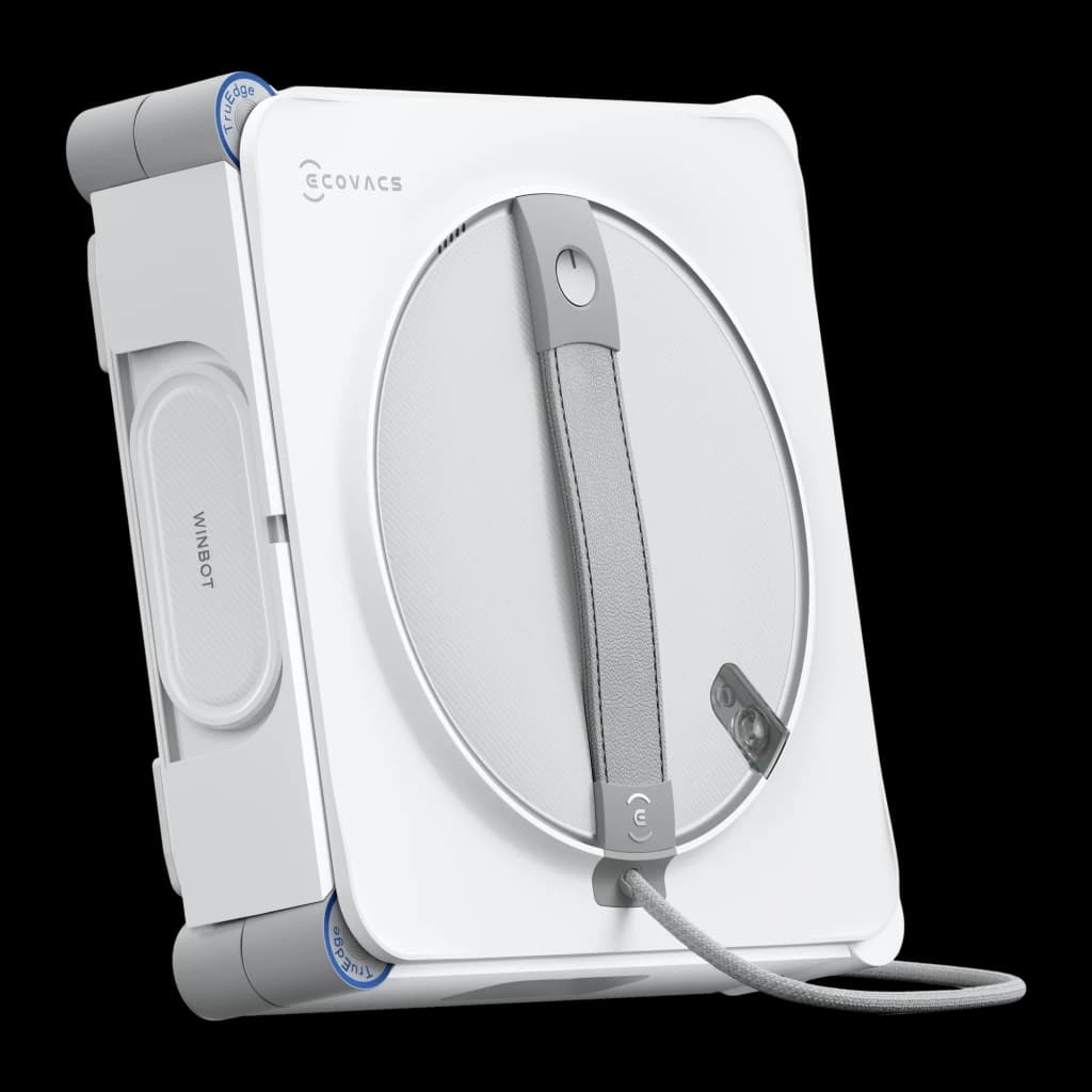 Robot limpiacristales Ecovacs Winbot W2S 3000mAh Blanco 3000Pa 68dB, vista frontal: almohadilla limpiadora circular, logo