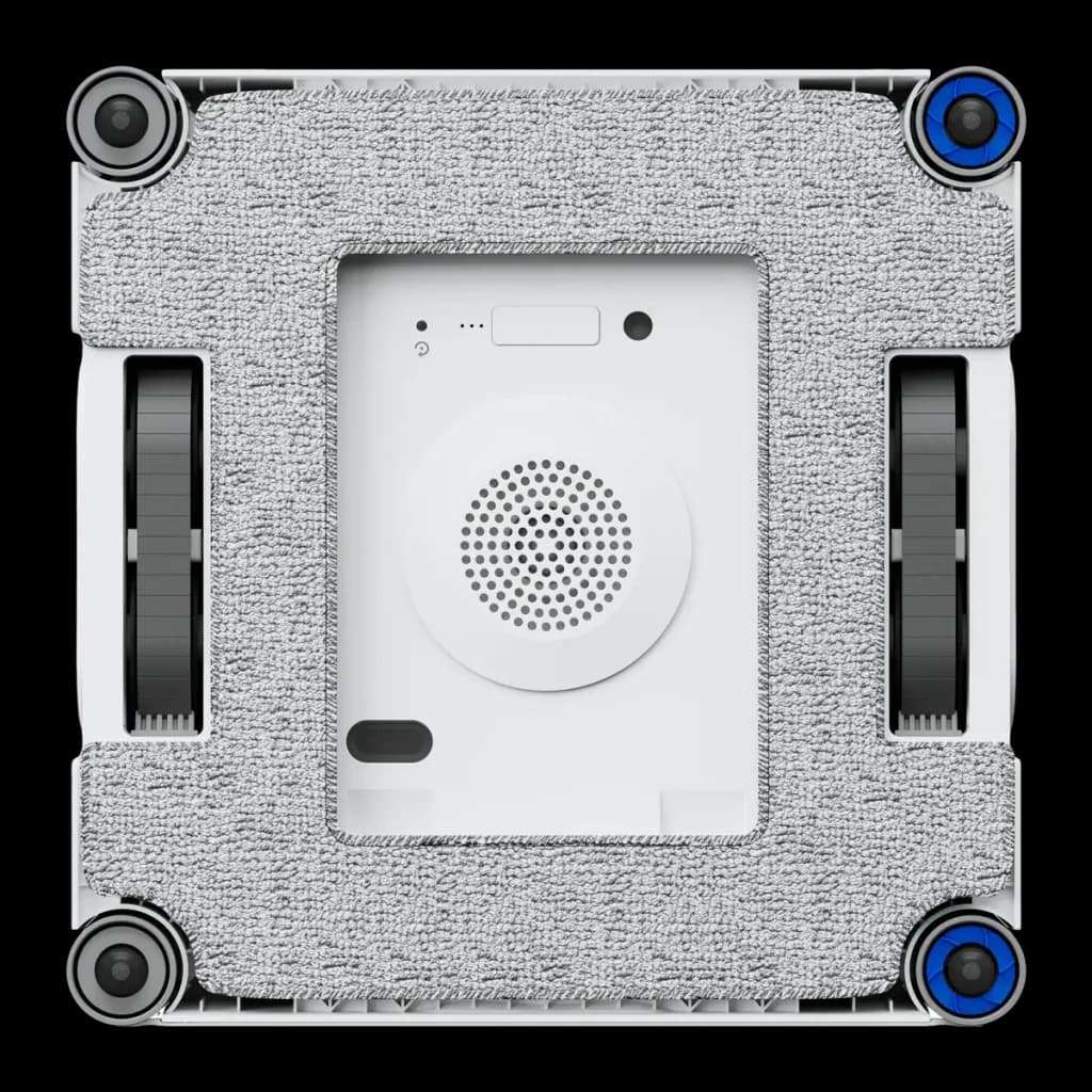 Robot limpiacristales Ecovacs Winbot W2S 3000mAh Blanco 3000Pa 68dB, vista inferior: paño de microfibra, ventosa central