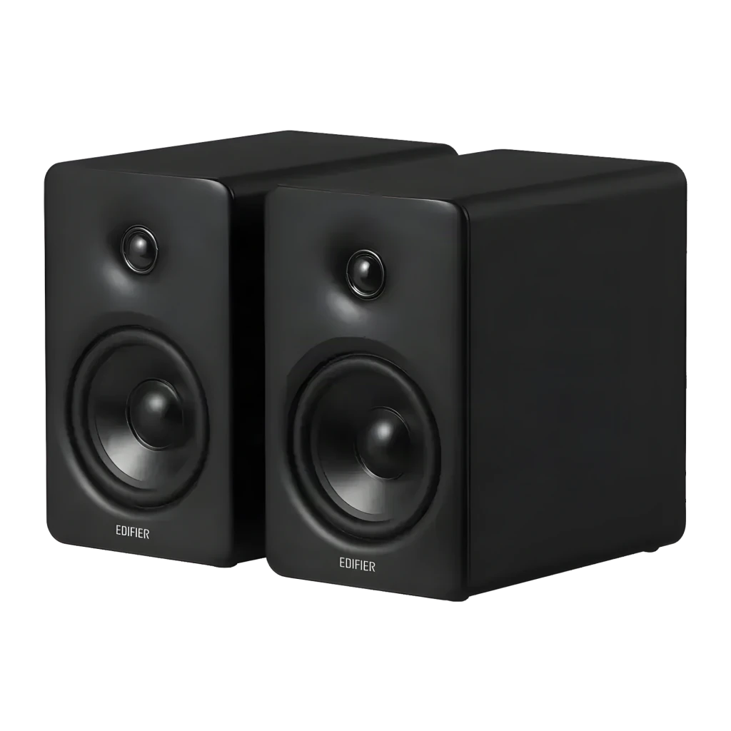 Altavoces Edifier M90 Negro 100W Bluetooth 6.0 LDAC con diseño minimalista mate, dos cajas compactas con woofer y tweeter frontales, incluye control remoto - Ítem5