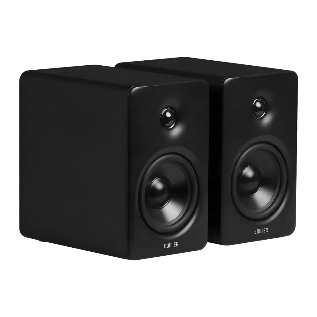 Altavoces Edifier M90 Negro 100W Bluetooth 6.0 LDAC con diseño minimalista mate, dos cajas compactas con woofer y tweeter frontales, incluye control remoto - Ítem8