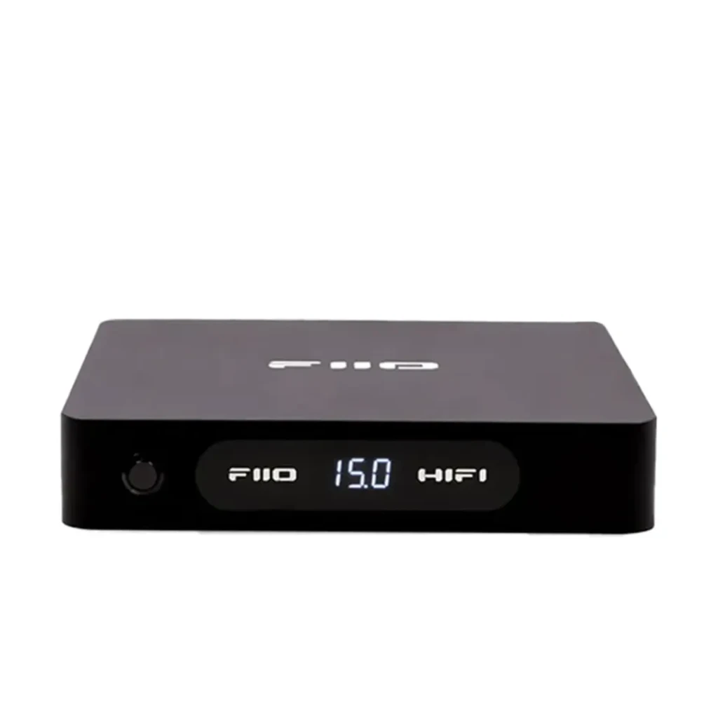 Fuente de Alimentación Lineal FiiO Darkside PRO 75W Toroidal, caja negra compacta con pantalla LED 12.0 V, botón frontal y rejillas laterales de ventilación - Ítem1