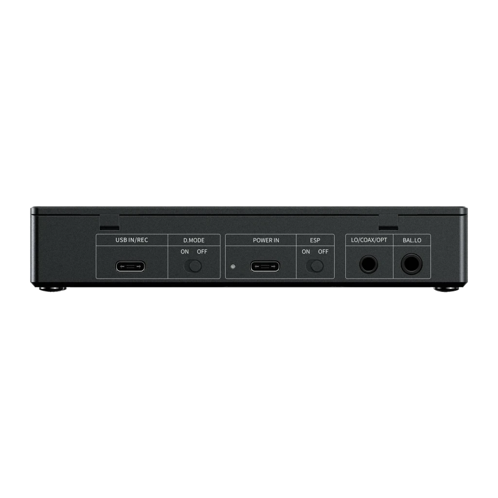Reproductor de CD FiiO DM15 R2R Negro con panel frontal con perillas y pantalla OLED, bandeja superior visible y salida balanceada 4,4 mm en chasis metálico - Ítem7