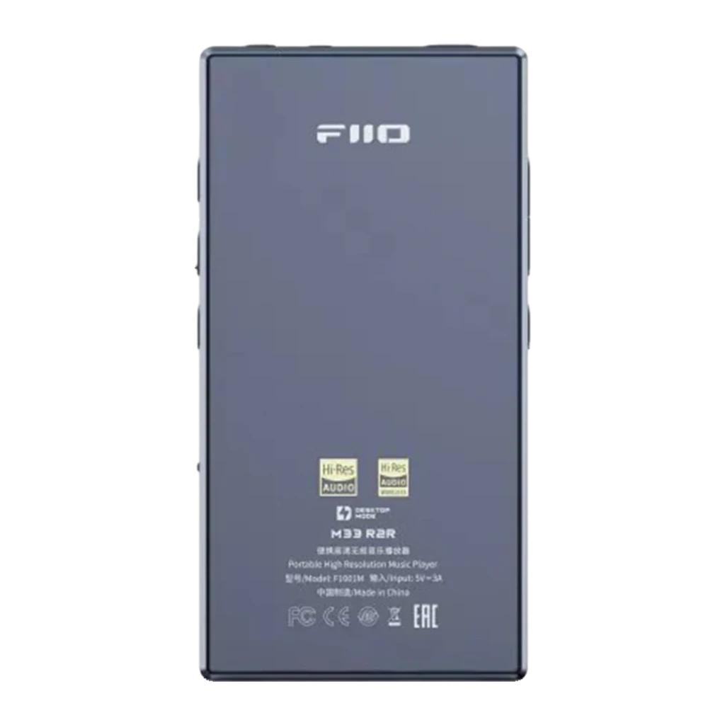 Lecteur audio portable FiiO Electronics DSD512 natif 4,4 mm 5580166, vue arrière: logo FiiO, modèle M33 R2R