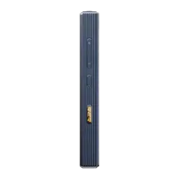 Lecteur audio portable FiiO Electronics DSD512 natif 4,4 mm 5580166, vue latérale: rainures verticales, boutons de volume