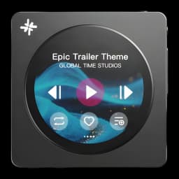 Lecteur FiiO Snowsky DISC Noir compact, écran circulaire couleur avec icônes lecture, suivant, favoris et réglages, finition mate élégante
