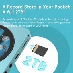 Lecteur FiiO Snowsky DISC Noir compact avec écran rond, molette latérale, double DAC CS43131, Bluetooth 5.4 LDAC et port micro‑SD jusqu’à 2 To